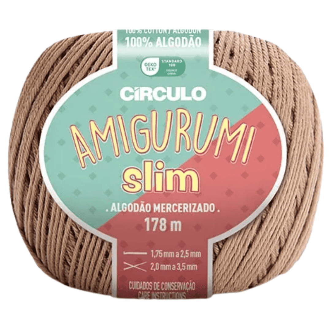 Пряжа 7625 Бежевий (100% бавовна ,70 г, 178 м, 6 мот. в уп), ТМ "Amigurumi Slim"