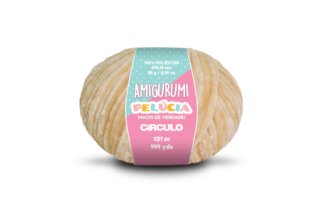 Пряжа 7650 Світло-бежевий (100% поліестер, 85 гр. 131 м. 6 мот. в уп), ТМ "Amigurumi Pelucia"