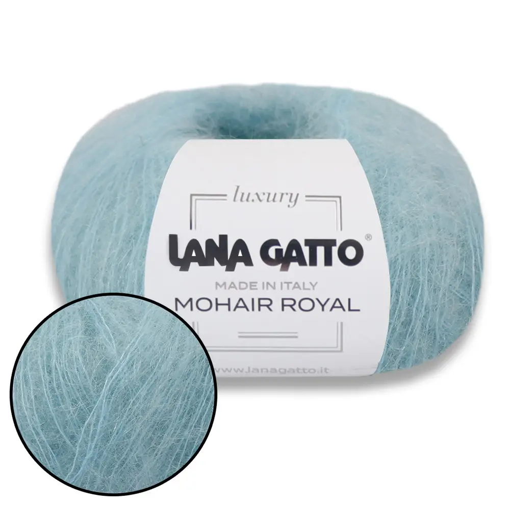 Пряжа Mohair Royal/Мохер Роял, голубой лед 30796, Lana Gatto