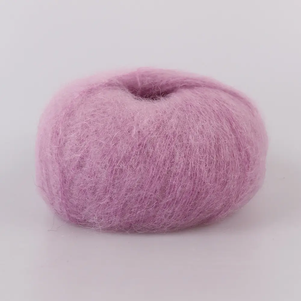 Пряжа Mohair Royal/Мохер Роял, бледная фуксия 7259, Lana Gatto 1