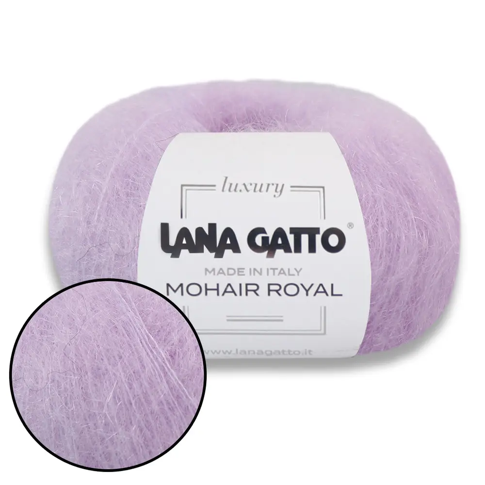 Пряжа Mohair Royal/Мохер Роял, нежно-сиреневый 9369, Lana Gatto