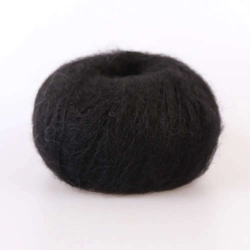 Пряжа Mohair Royal/Мохер Роял, черный 5000, Lana Gatto 1