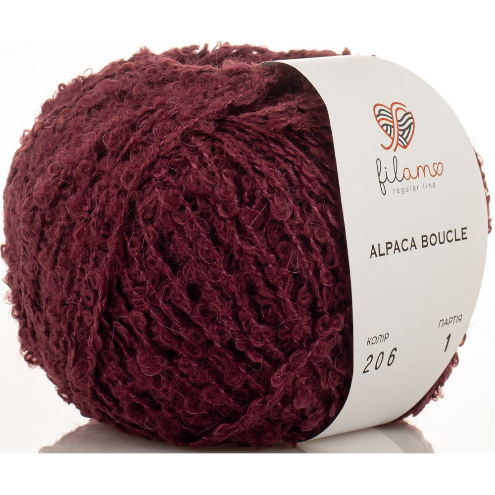 Пряжа букле 206 Марсала, ТМ filamo - Alpaca Boucle