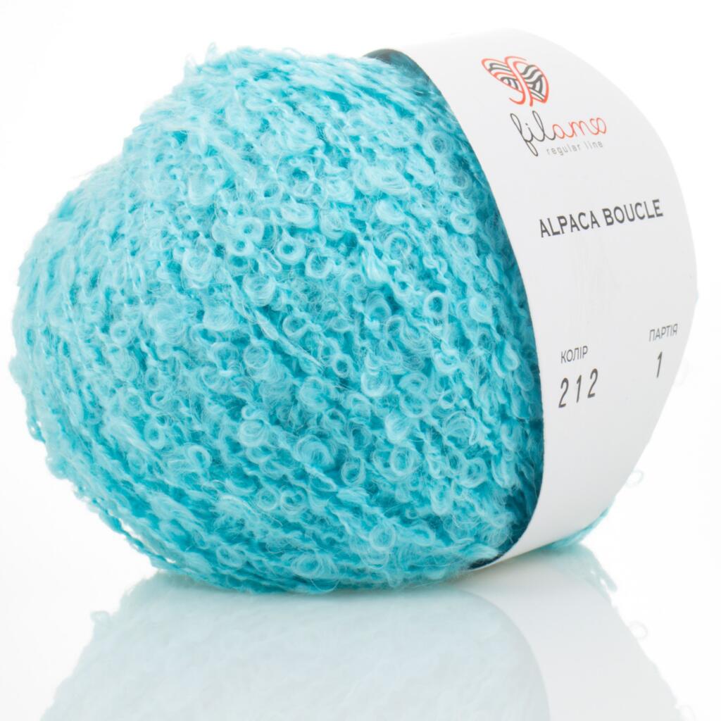 Пряжа букле 212 Тіфані, ТМ filamo - Alpaca Boucle