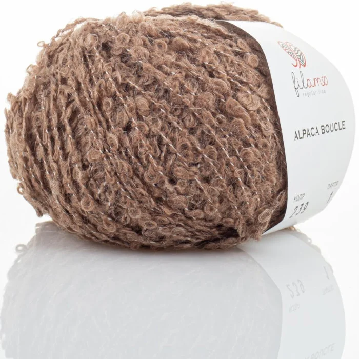Пряжа букле 239 Мокко, ТМ filamo - Alpaca Boucle