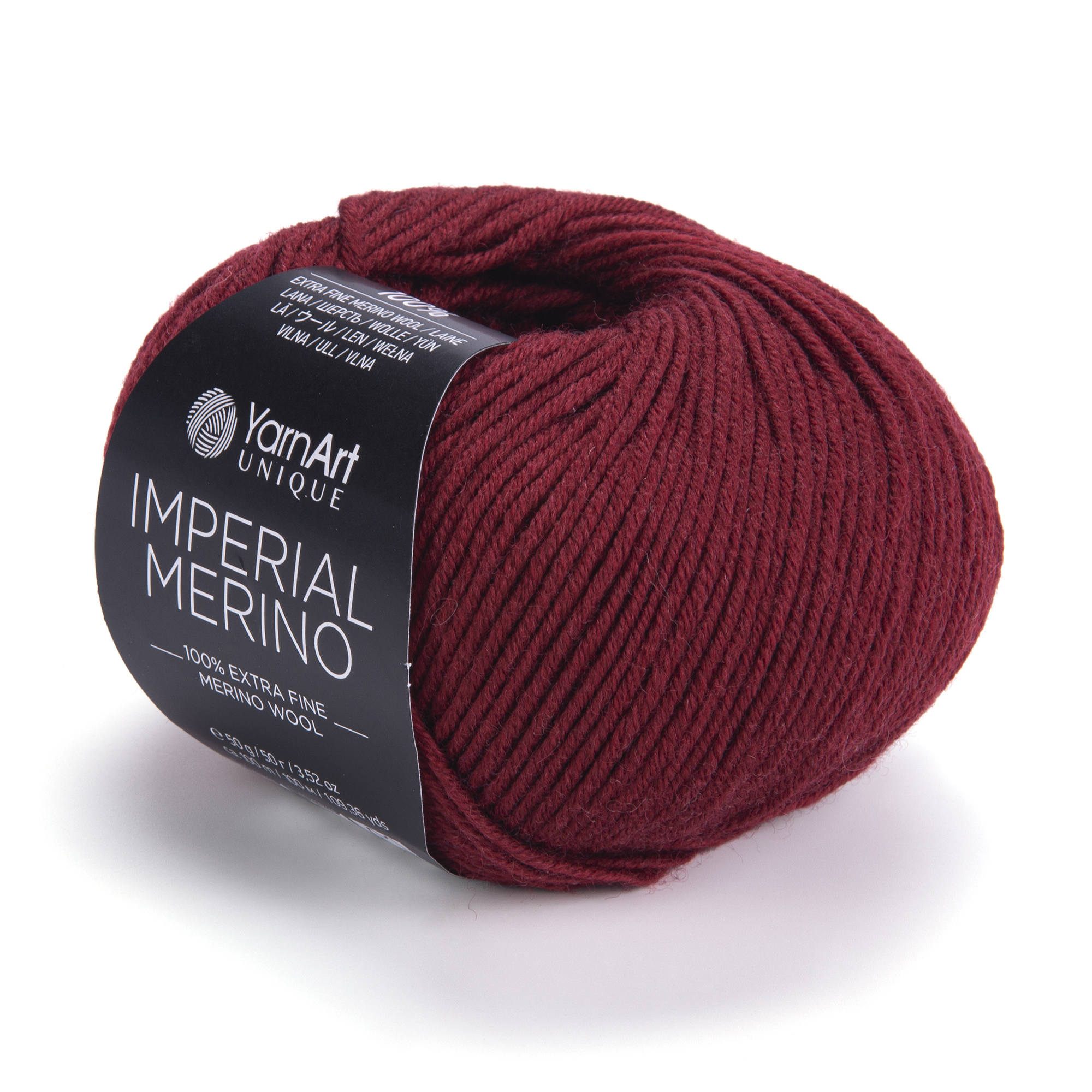 Пряжа мериносова вовна 3344-Бордо, ТМ Yarn Art - Imperial Merino