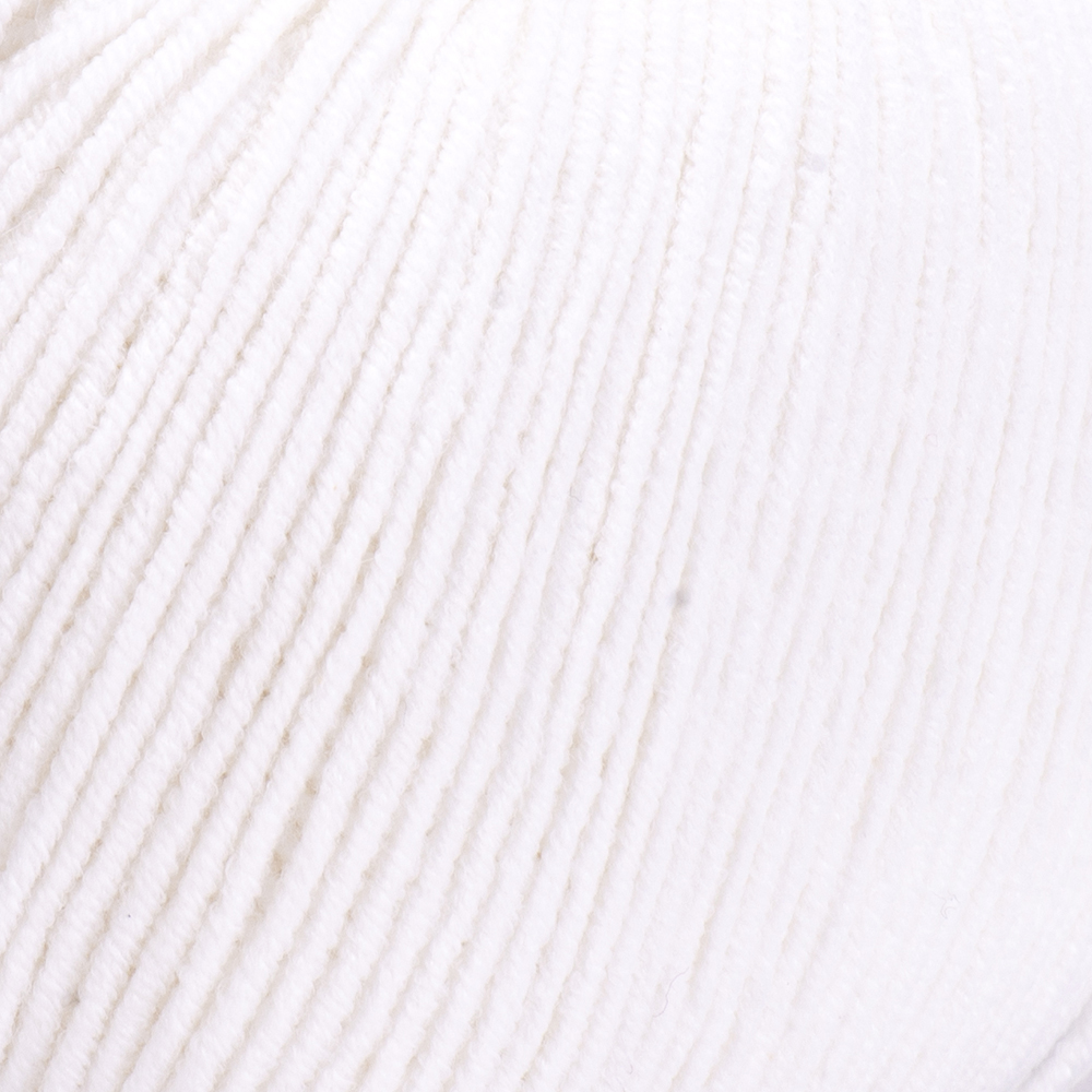 Пряжа напівбавовна 01 Білий, ТМ Yarn Art - Jeans 1