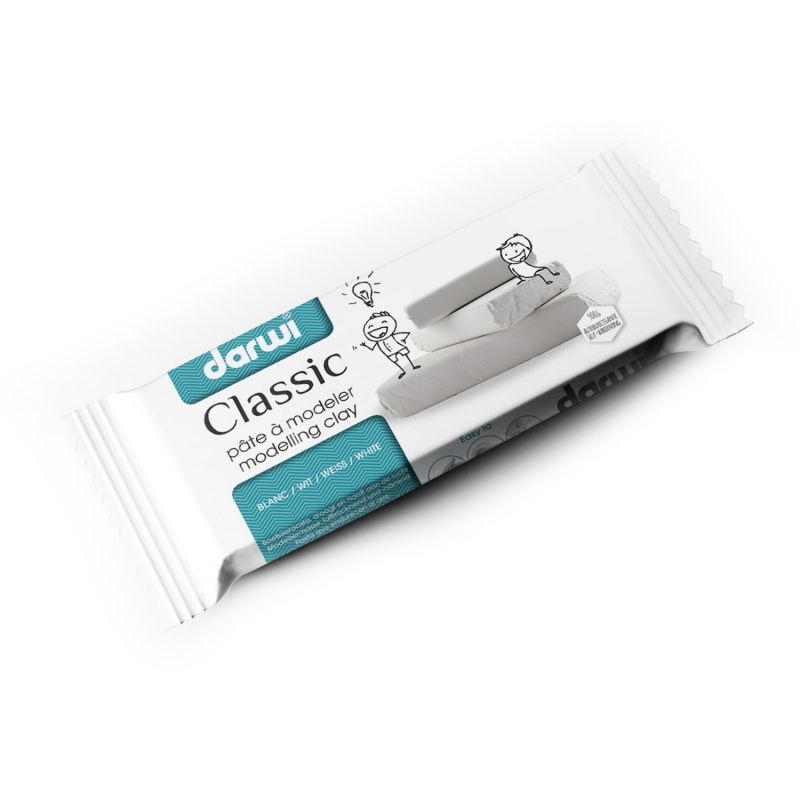 Самозатвердевающая масса Darwi-Classik белая 500гр DR-DA0800500000 1