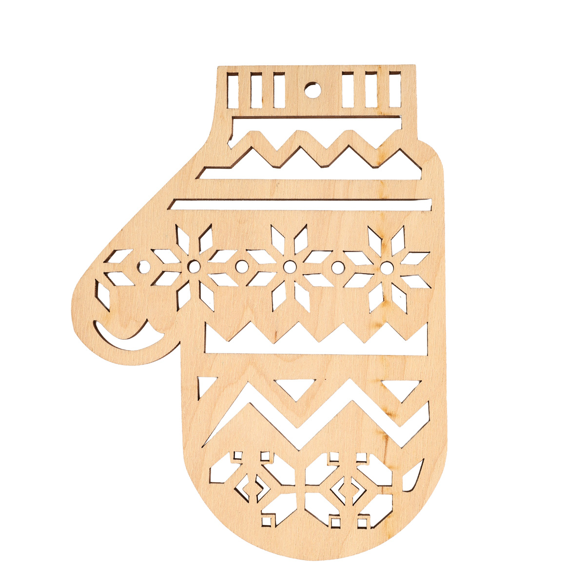 Заготовка деревянная Варежка прорезная №1, 702376