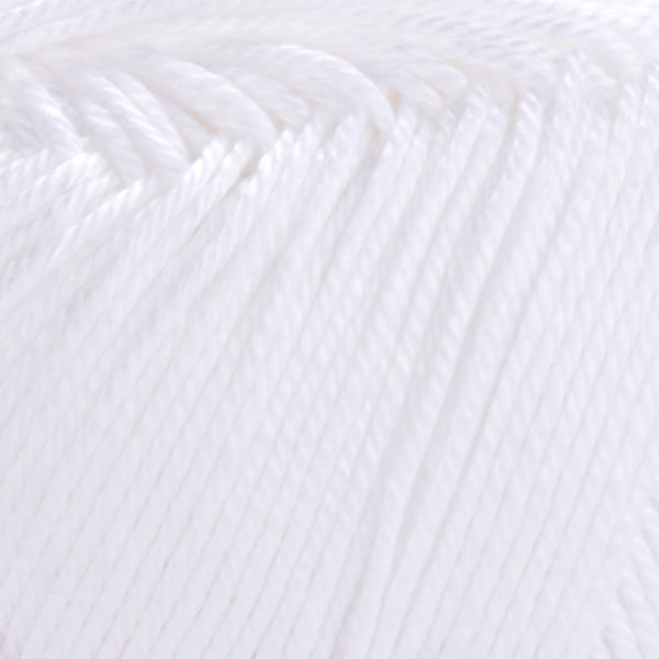 Пряжа 100% хлопок мерсеризованный, 1000 Белый, 169 м, TM YarnArt Begonia 1
