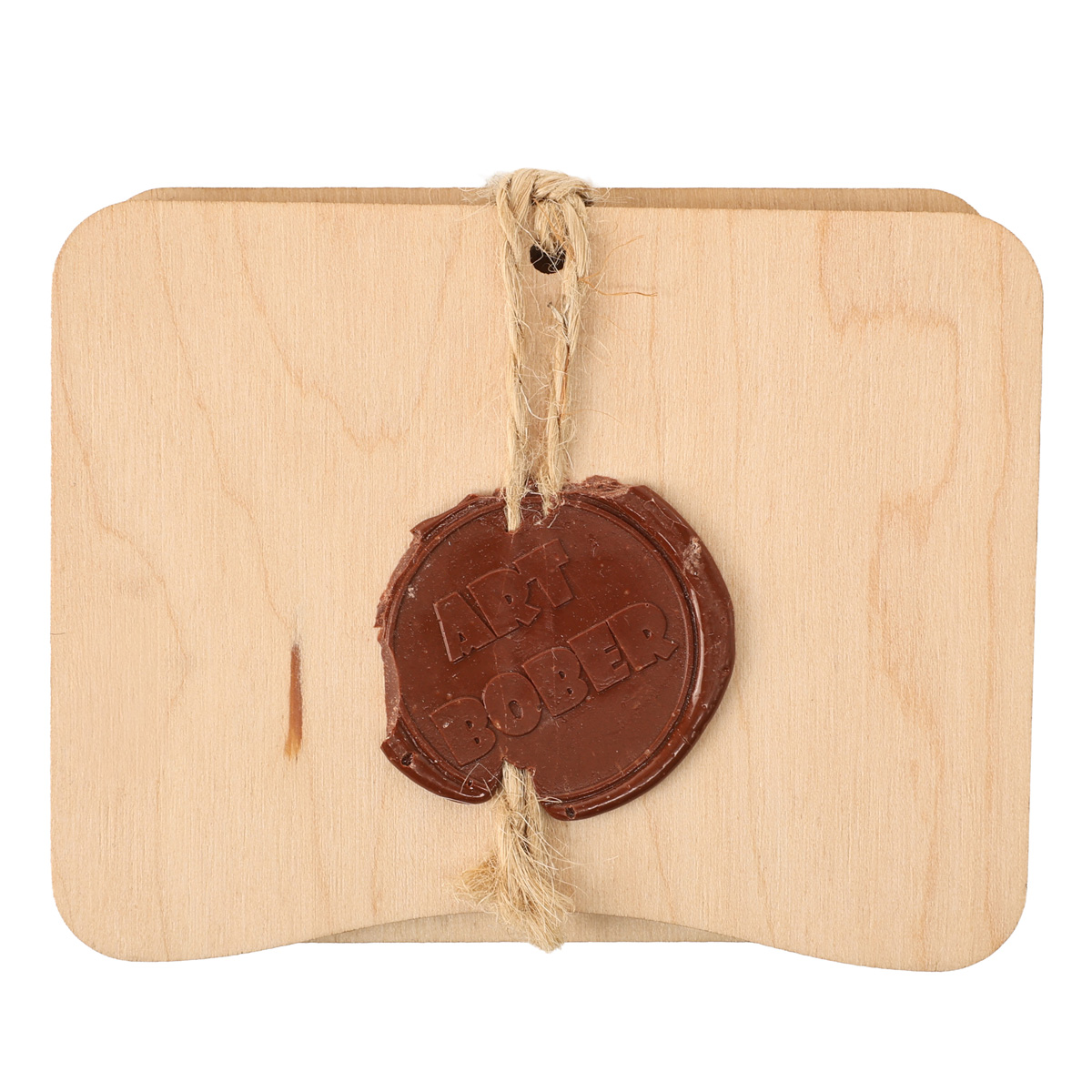 Листівка новорічна Еко з фанери ручної роботи "Свинка з крилами", 9,3*7 см, 000786 ArtBober 1