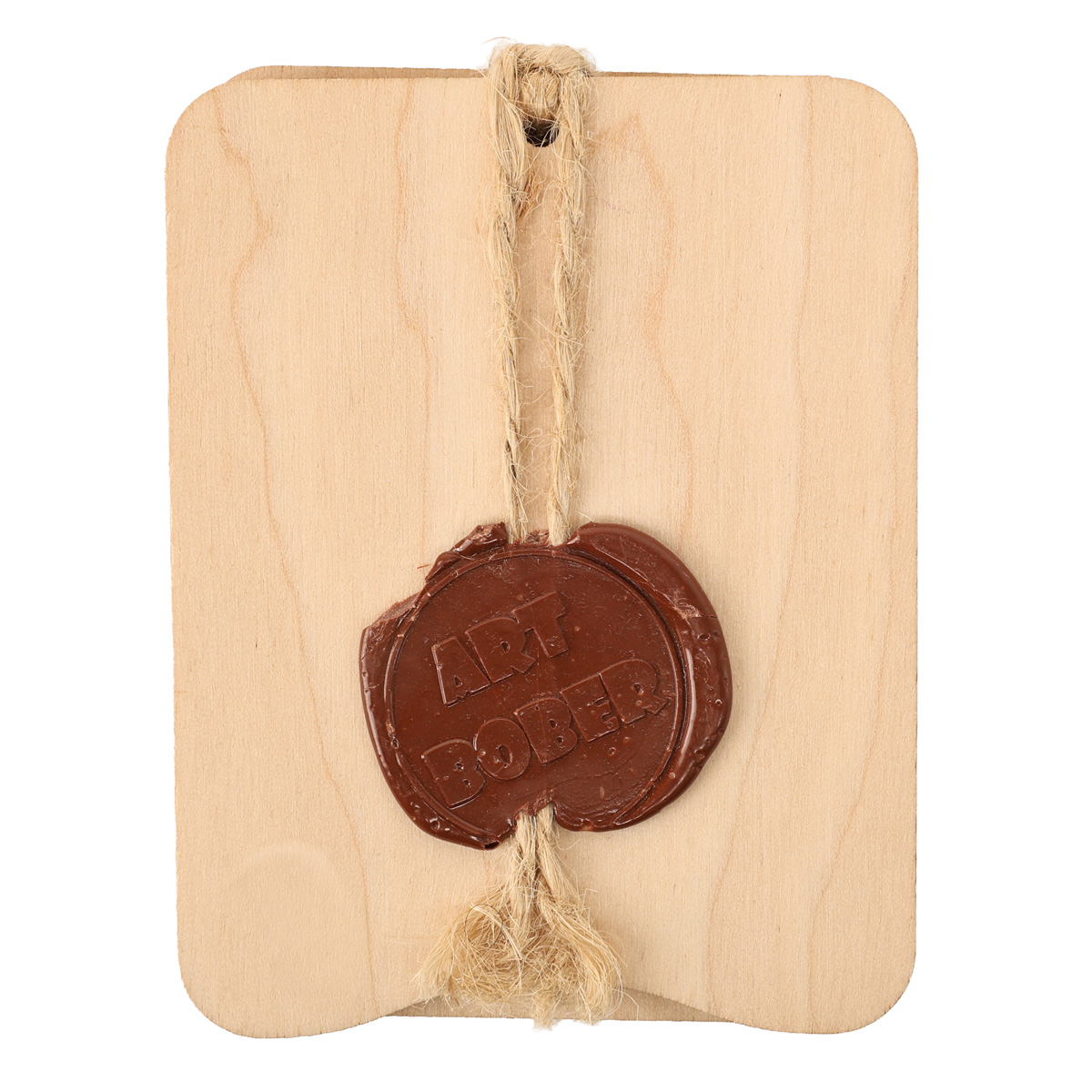 Листівка новорічна Еко з фанери ручної роботи "Свинка на лижах", 000785 ArtBober 1