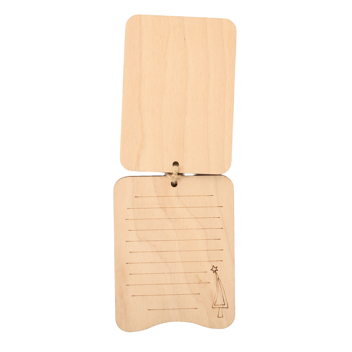 Листівка новорічна Еко з фанери ручної роботи "Свинка на лижах", 000785 ArtBober 2