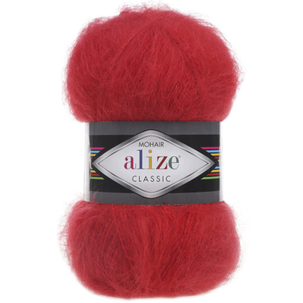 Пряжа мохер 56 Червоний, ТМ Alize - Mohair Classic