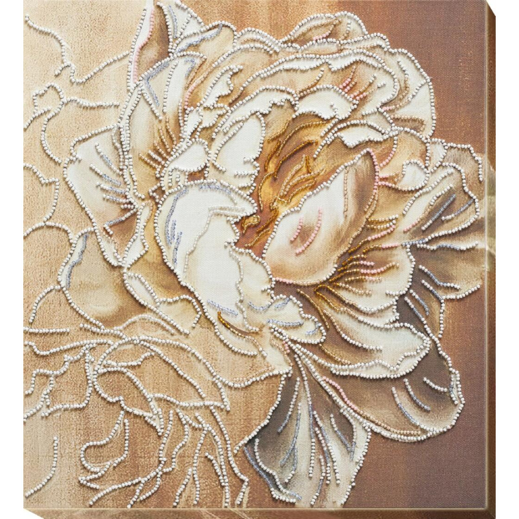 Набор для вышивки бисером на натуральном художественном холсте "Пивония", AB-750