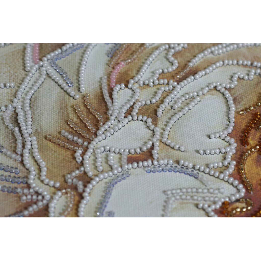 Набор для вышивки бисером на натуральном художественном холсте "Пивония", AB-750 2