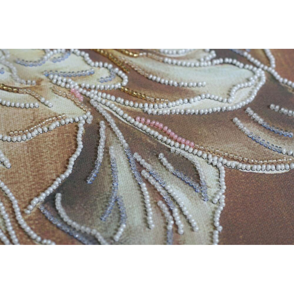 Набор для вышивки бисером на натуральном художественном холсте "Пивония", AB-750 4