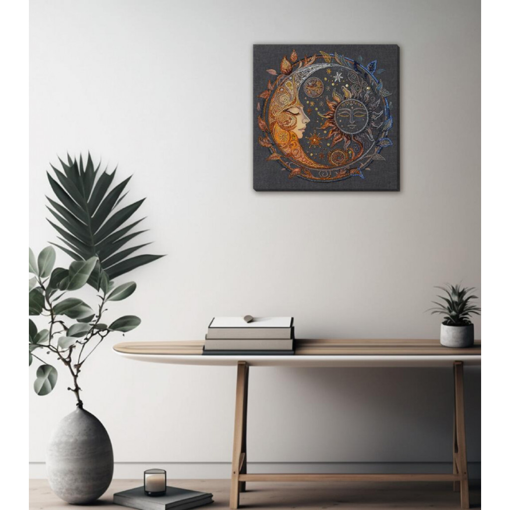 Набор для вышивки бисером на натуральном художественном холсте "В плену ночи", AB-896 2