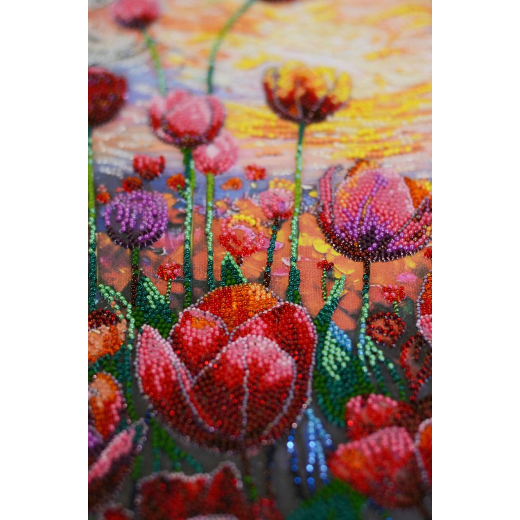 Набор для вышивки бисером на натуральном художественном холсте "Весенний ритм", AB-943 1