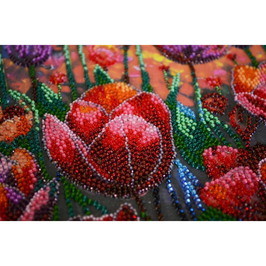 Набор для вышивки бисером на натуральном художественном холсте "Весенний ритм", AB-943 2