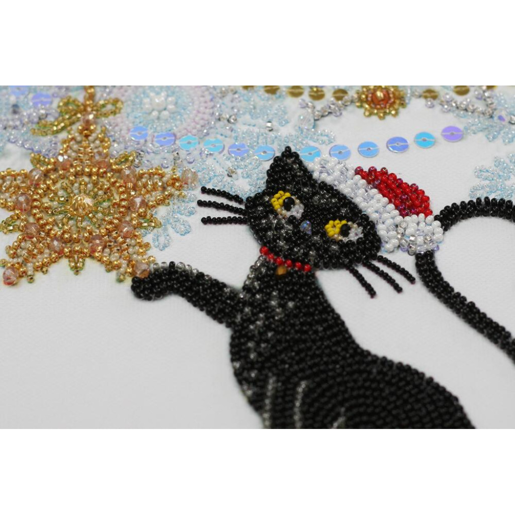 Набор для вышивки бисером на натуральном художественном холсте "За секунду", AB-853 3