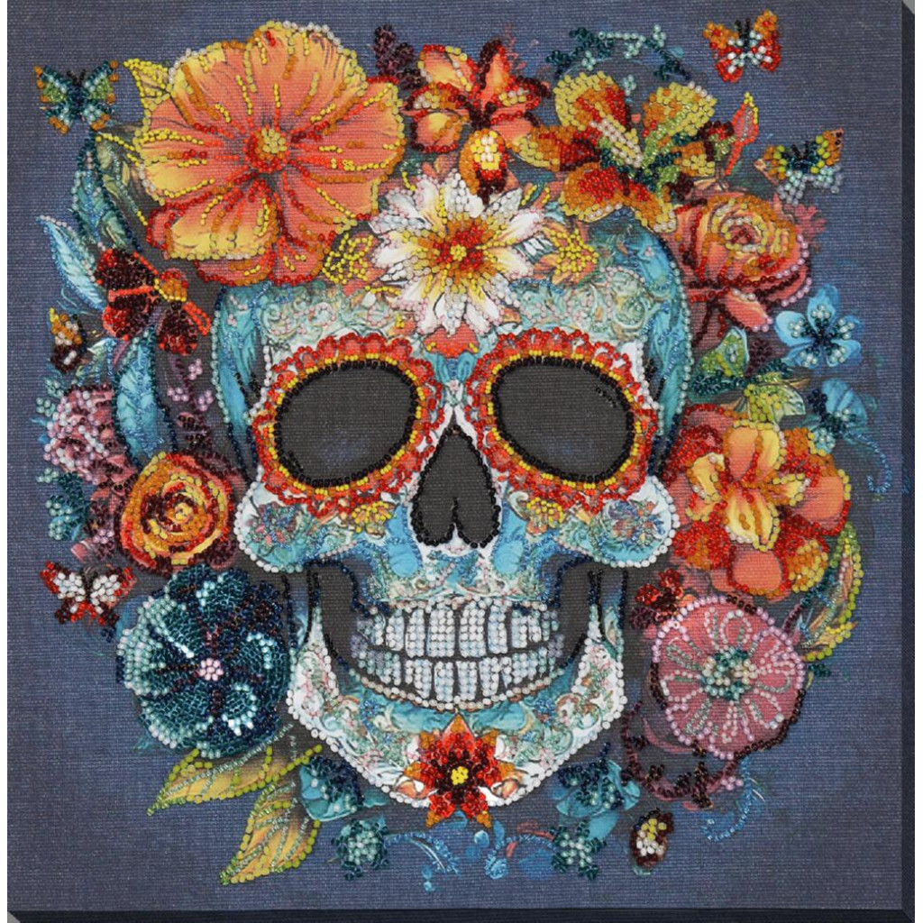 Набор для вышивки бисером на натуральном холсте "Калавера", AB-899