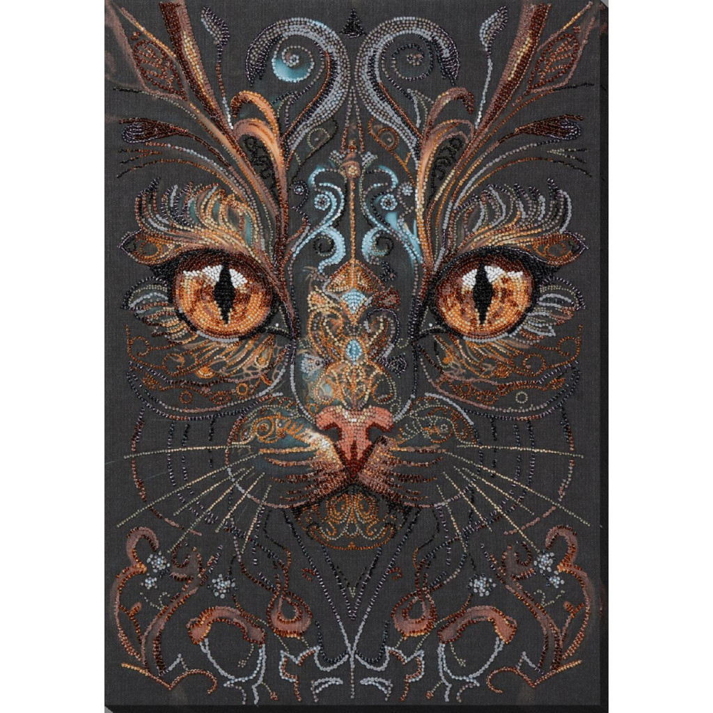 Набор для вышивки бисером на натуральном художественном холсте "Взгляд колдуньи", AB-900