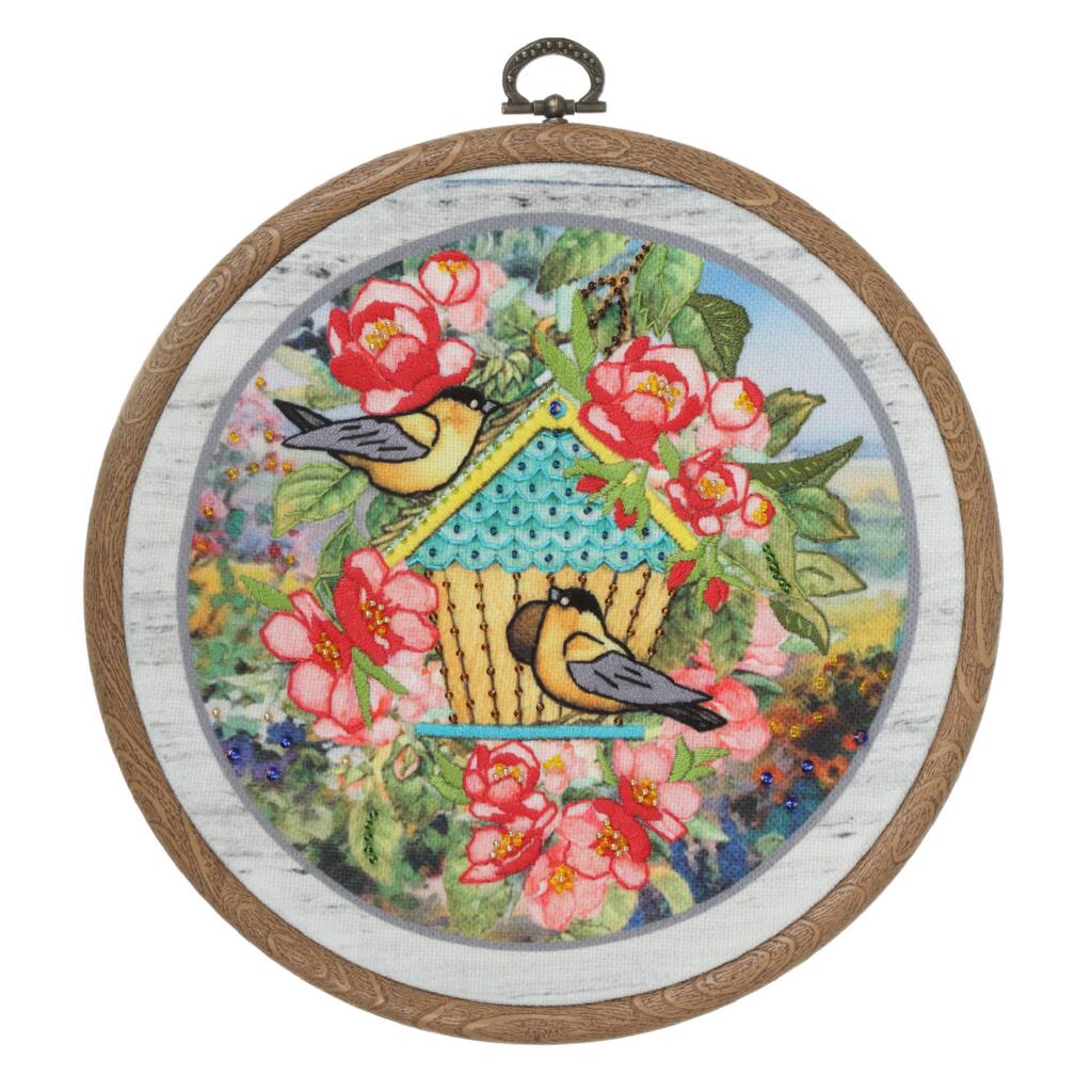 Набор для вишивания бисером и мулине "Лето" с пяльцами-рамкой ДМС, ВК-0102