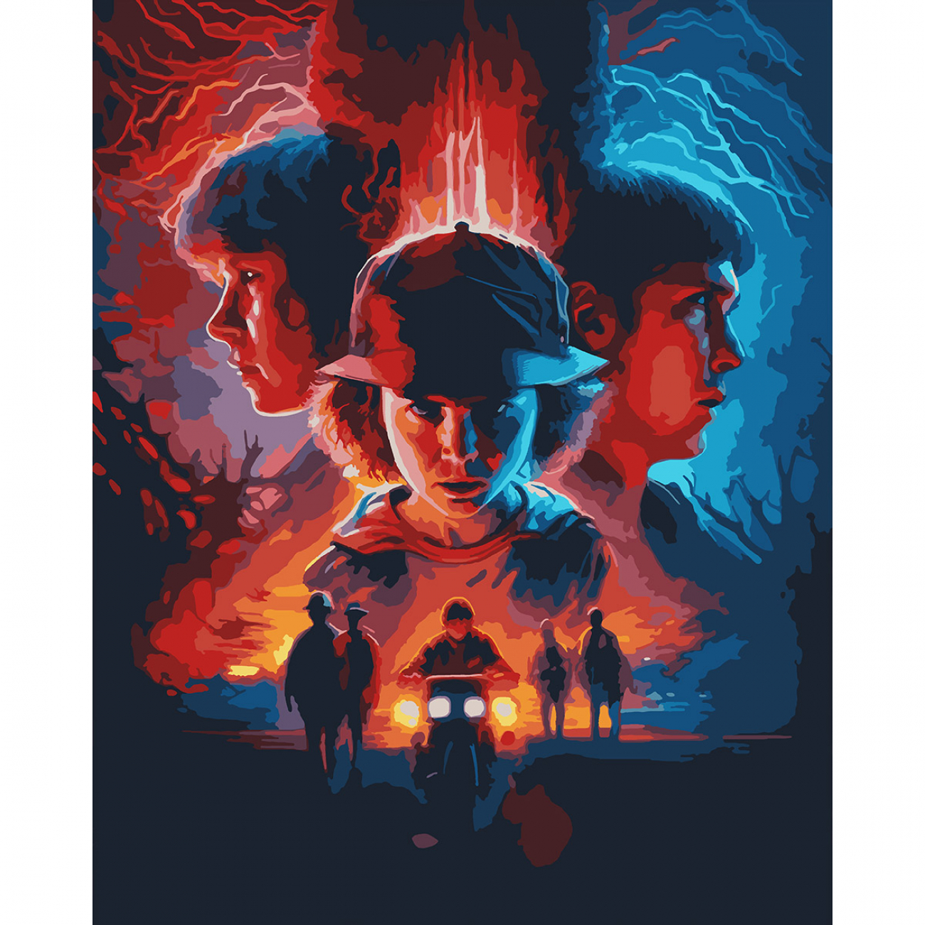 Картина за номерами SANTI "Дуже дивні дива. Діти Хокінса" 40*50 см, 955783