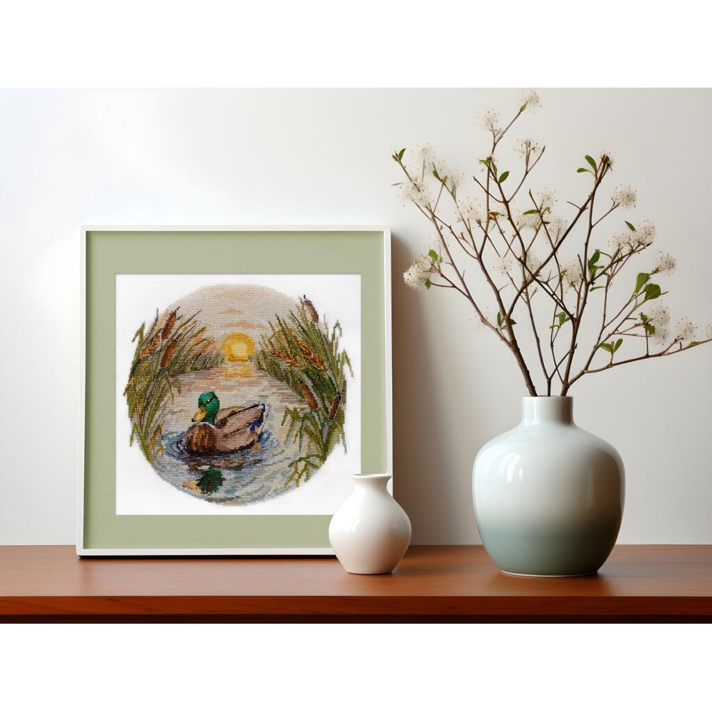 Набор для вышивания крестиком "Вечерний заплыв", AH-259 6