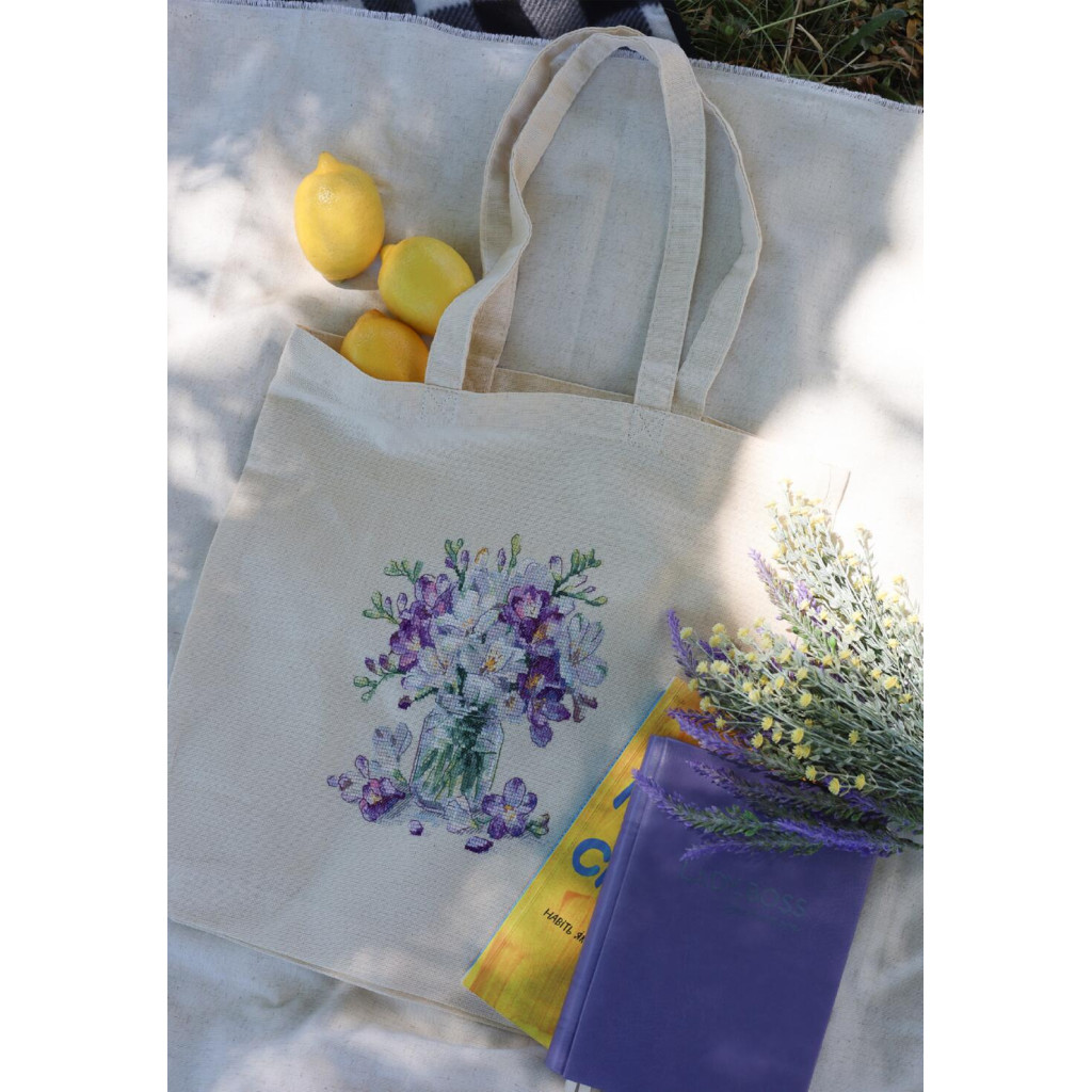 Набор для вышивания крестиком шопера "Весенняя нежность", AHB-003 4