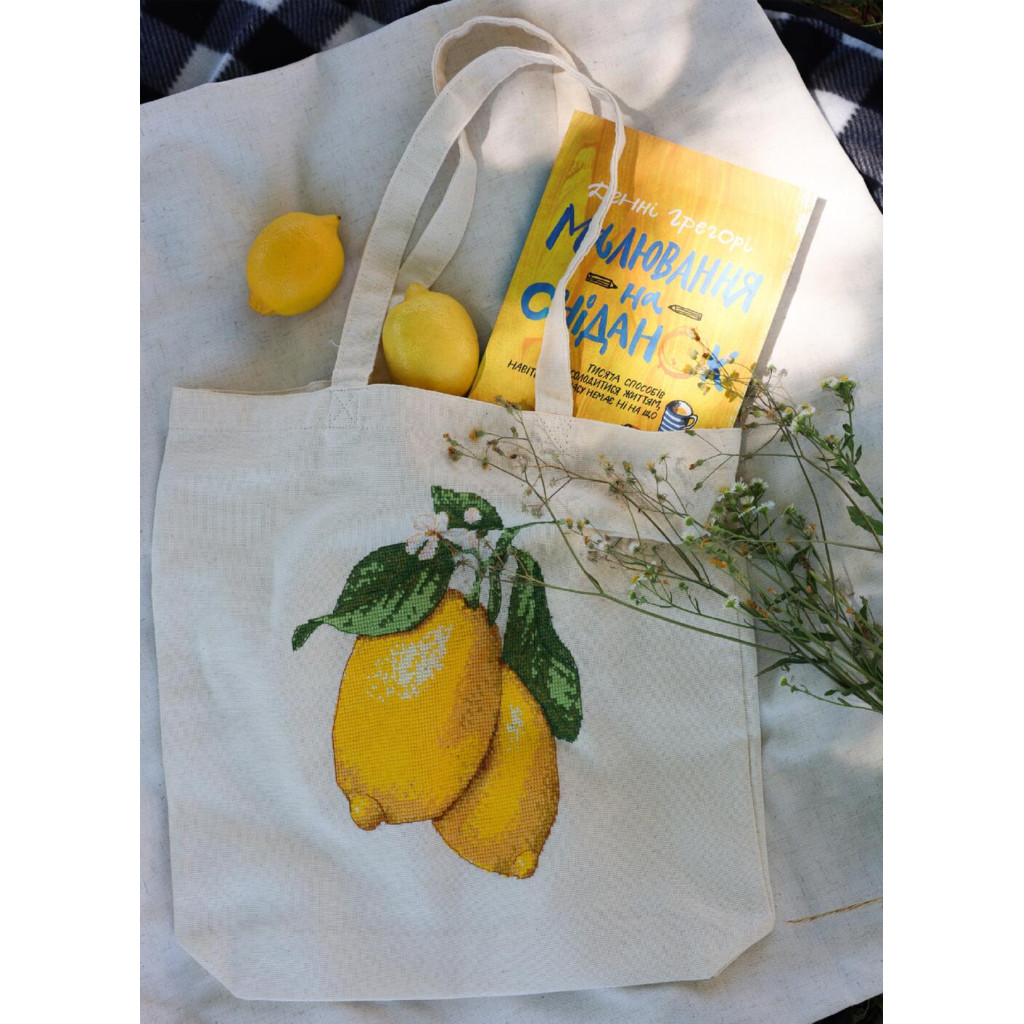 Набор для вышивания крестиком шопера "Желтое вдохновение", AHB-002 4