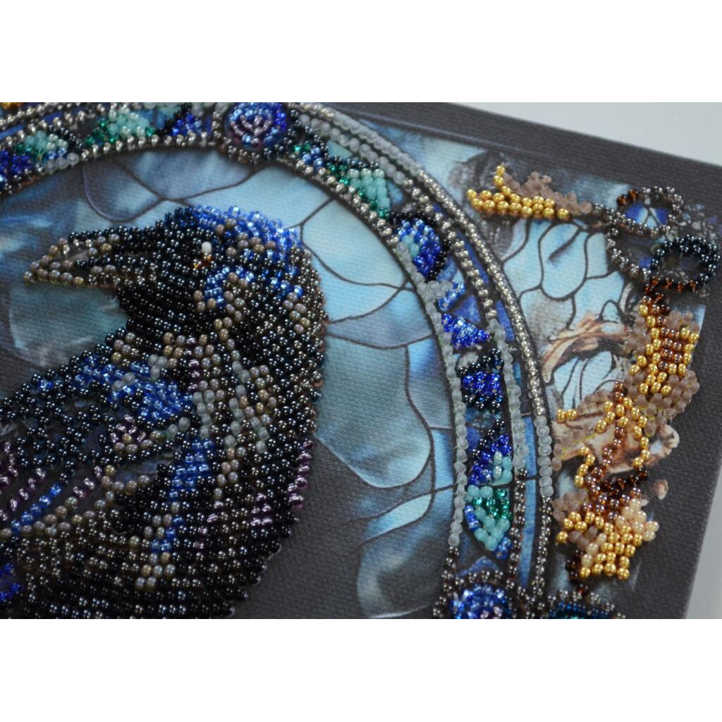 Набор-меди для вышивки бисером на натуральном художественном холсте "Оттенок ночи", AMB-120 1