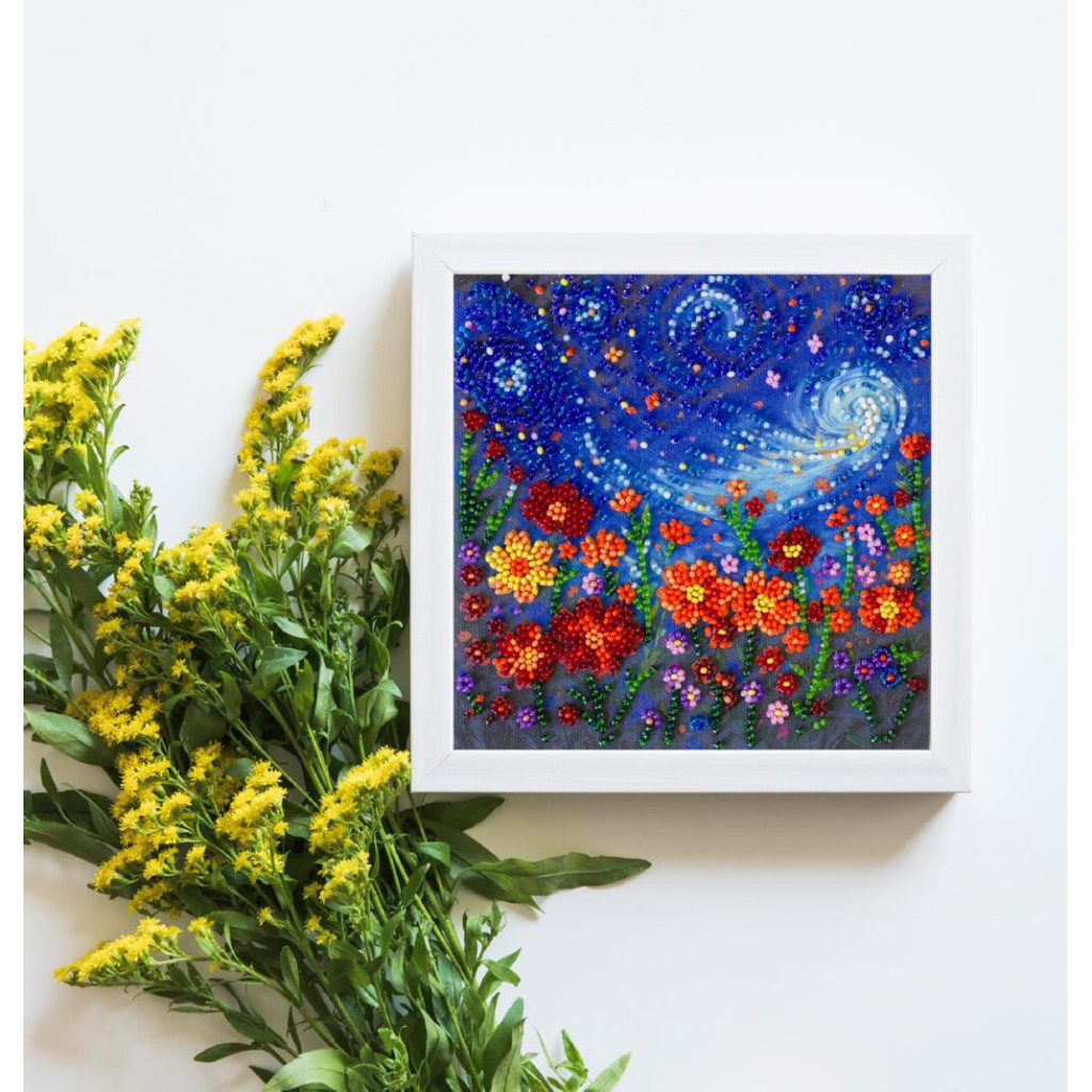 Набор-мини для вышивания бисером на натуральном художественном холсте "Сон в летнюю ночь", AM-264 5