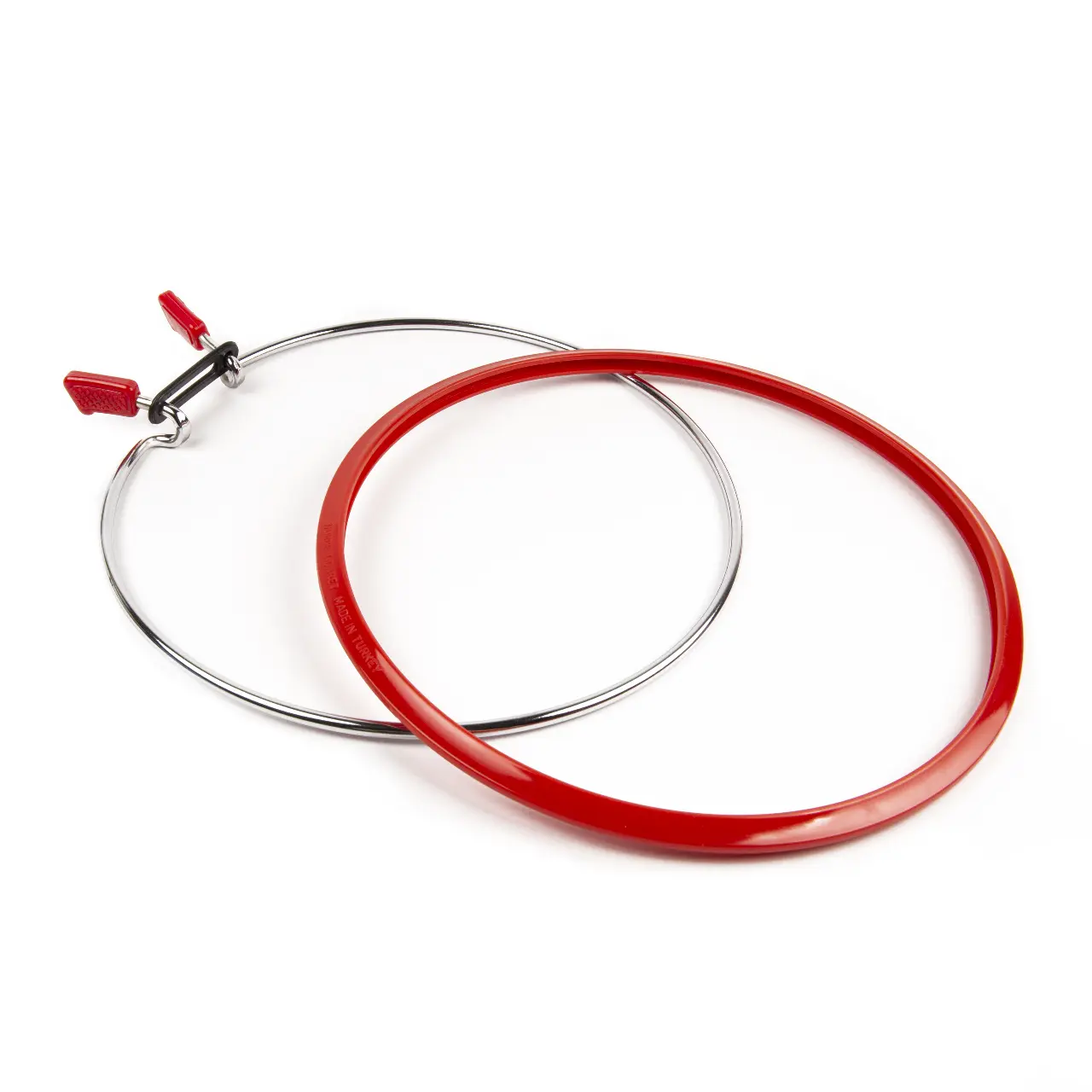 П`яльці пружинні для вишивання та штопки "Nurge", d=195 мм, 160-1, червоні,   ТМ "Чарівна мить" 1