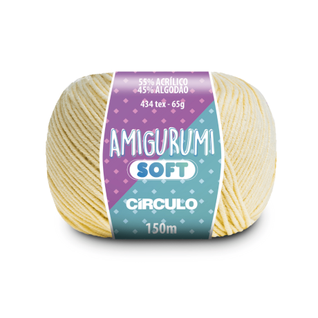 Пряжа 1708 Молочний (55% акрил, 45% бавовна, 65 гр. 150 м. 6 мот. в уп), ТМ "Amigurumi Soft"