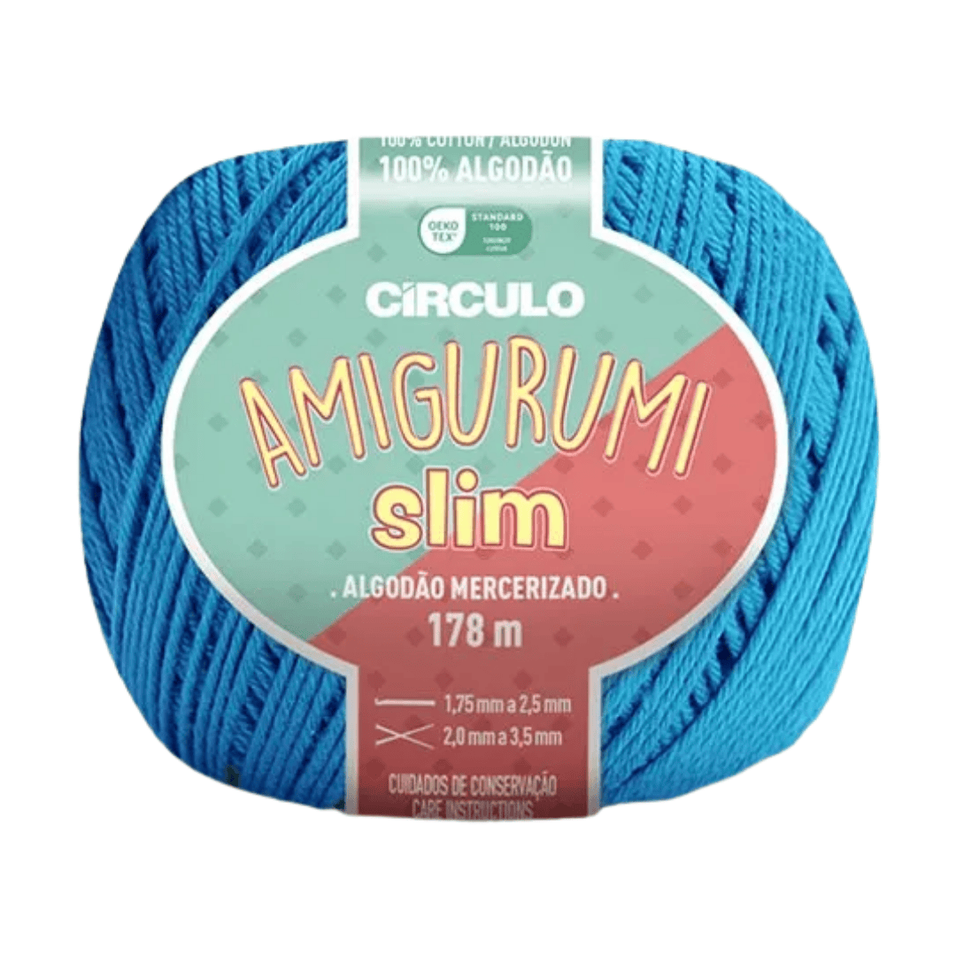 Пряжа 2194 Морська хвиля (100% бавовна ,70 г, 178 м, 6 мот. в уп), ТМ "Amigurumi Slim" 1