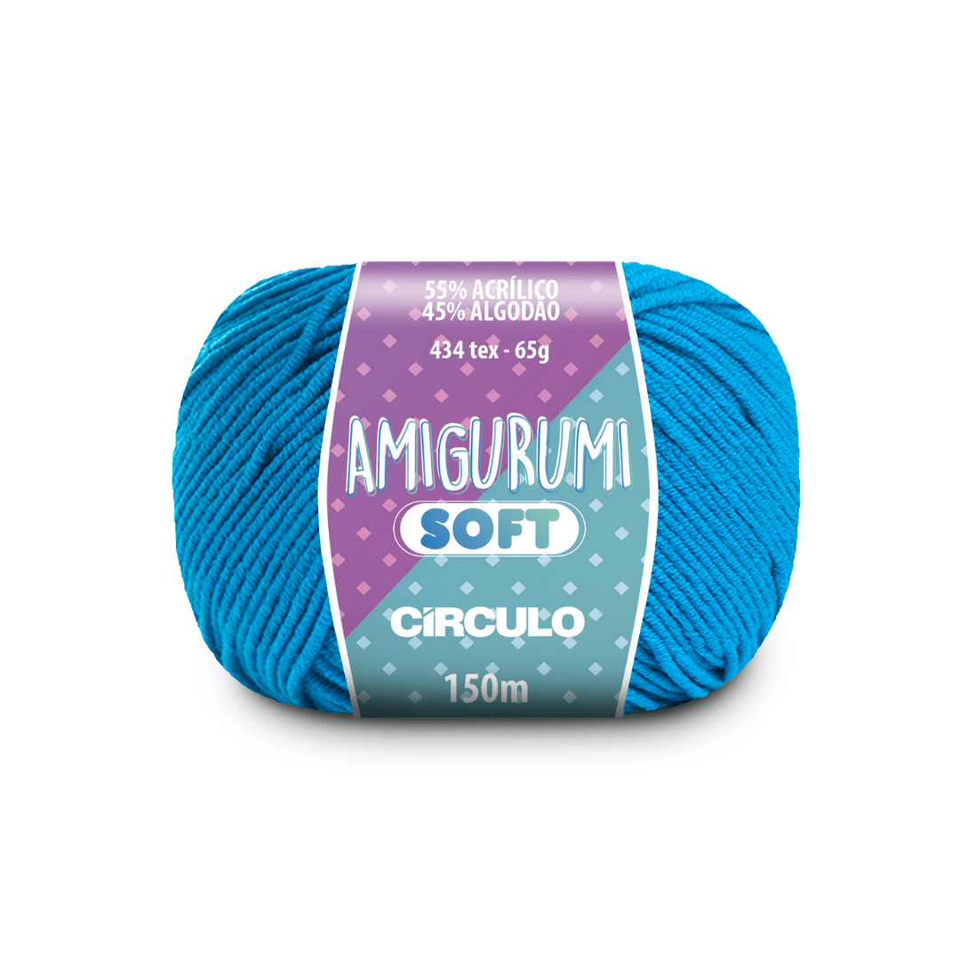 Пряжа 2286 Світло-синій (55% акрил, 45% бавовна, 65 гр. 150 м. 6 мот. в уп), ТМ "Amigurumi Soft"