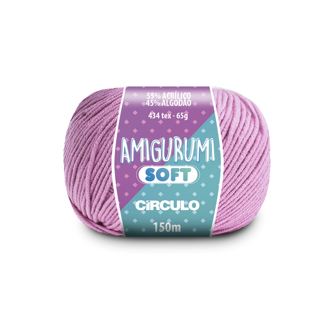 Пряжа 3526 Фіолетовий (55% акрил, 45% бавовна, 65 гр. 150 м. 6 мот. в уп), ТМ "Amigurumi Soft"