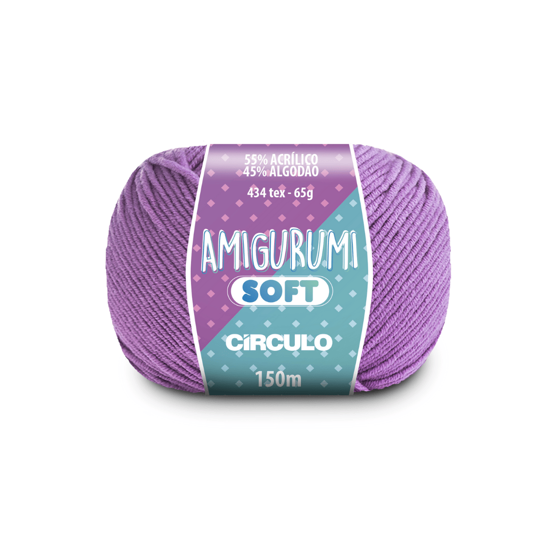 Пряжа 6042 Бузковий (55% акрил, 45% бавовна, 65 гр. 150 м. 6 мот. в уп), ТМ "Amigurumi Soft"