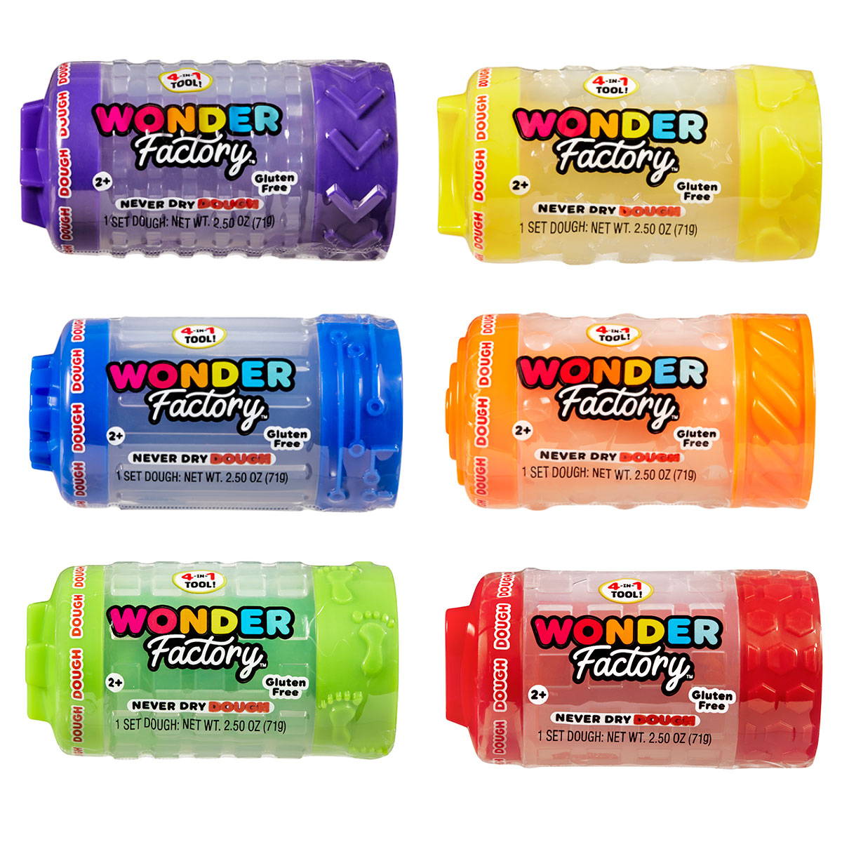 Не засыхающая масса для лепки WONDER FACTORY – МИР ЦВЕТА И ФОРМЫ (в ассорт., в дисп.), 595120 1