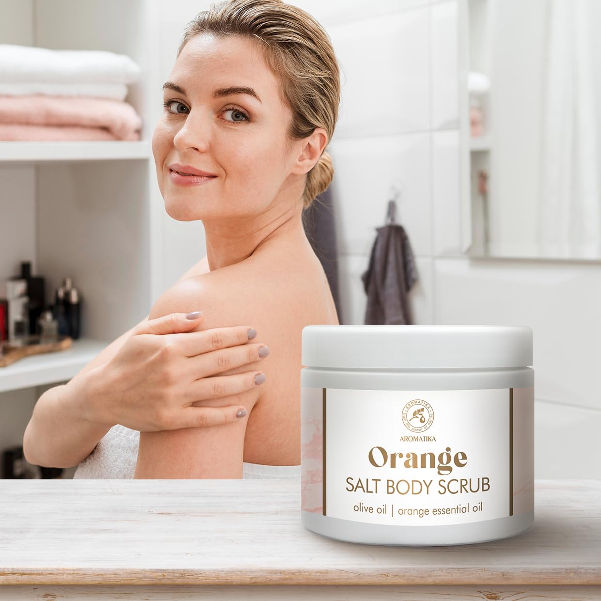 Скраб косметичний для тіла Ароматика, сольовий "Апельсин" 500 гр 3