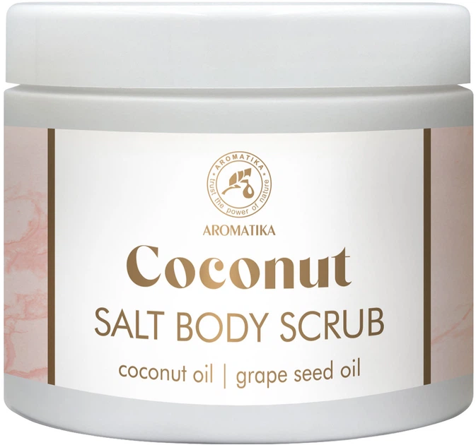 Скраб косметичний для тіла Ароматика, сольовий "Кокос" 500 гр
