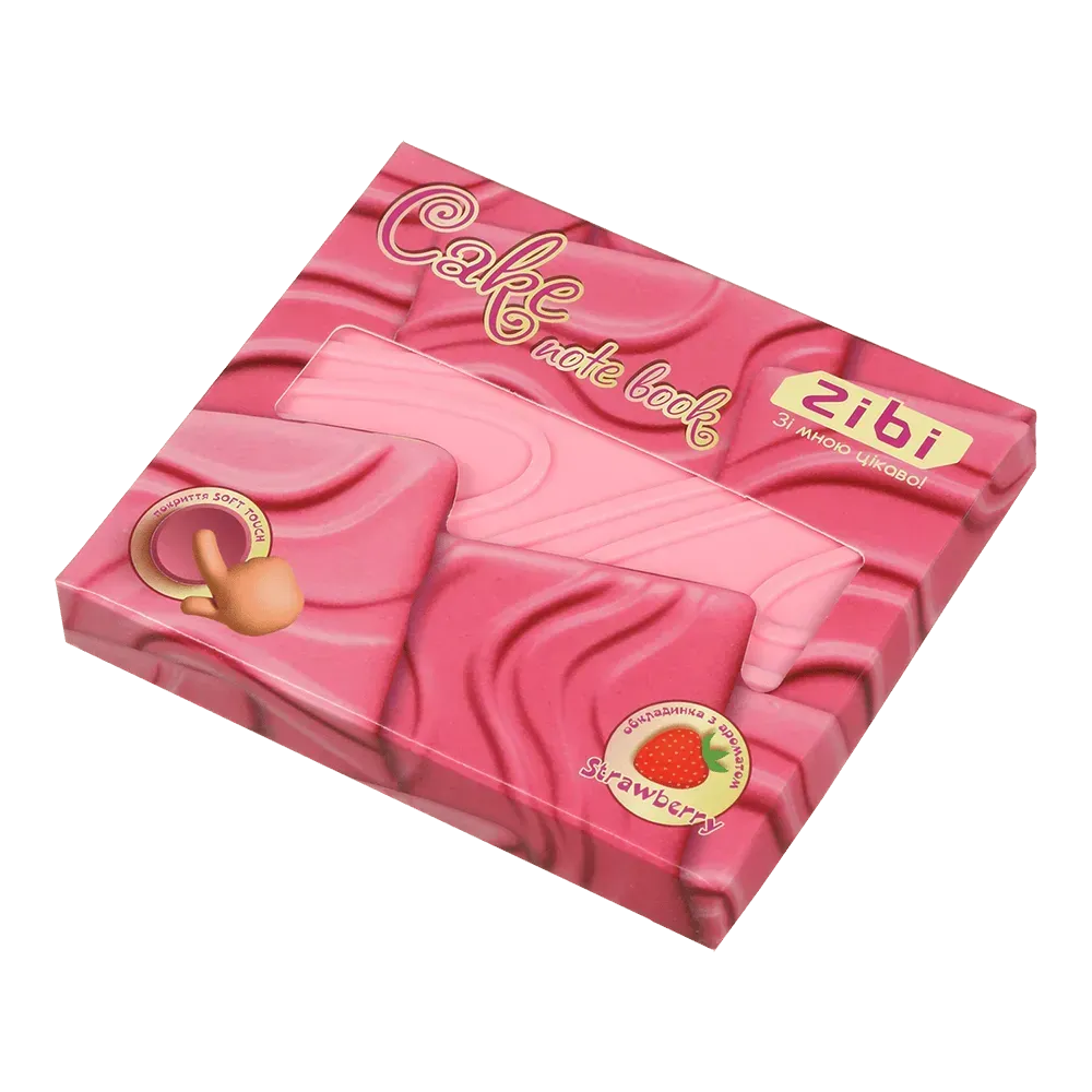 Блокнот 90*90 мм 80 л "Cake", нелин., ароматизированная Soft touch обкл., ZB.12470-10 3