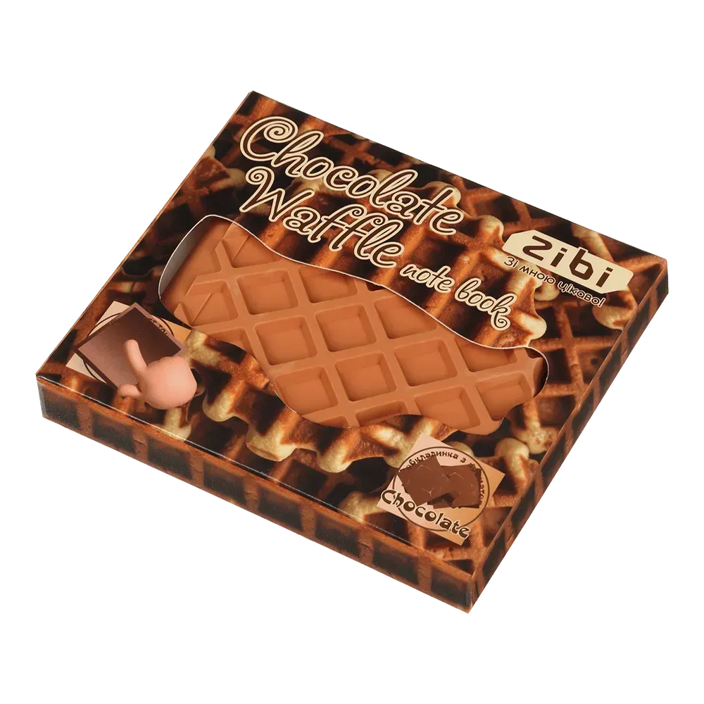 Блокнот 90*90 мм 80 л "Chocolate waffle", нелин., ароматизированная Soft touch обкл., ZB.12470-40 3