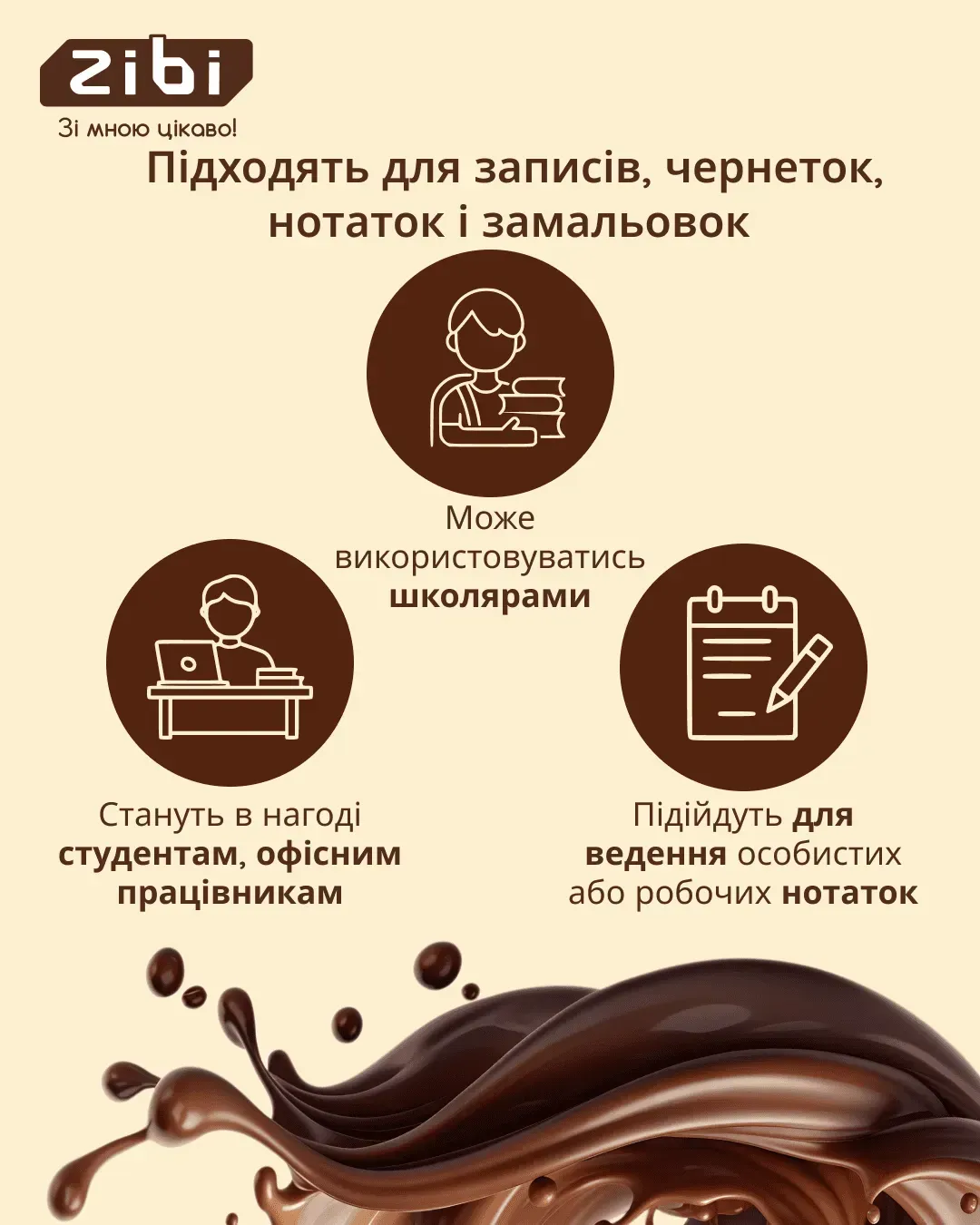 Блокнот 90*90 мм 80 л "Chocolate waffle", нелин., ароматизированная Soft touch обкл., ZB.12470-40 7