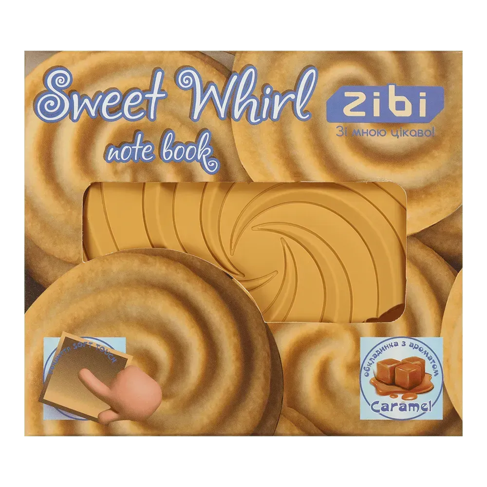 Блокнот 90*90 мм 80 л "Sweet whirl", нелин., ароматизированная Soft touch обкл., ZB.12470-49 4