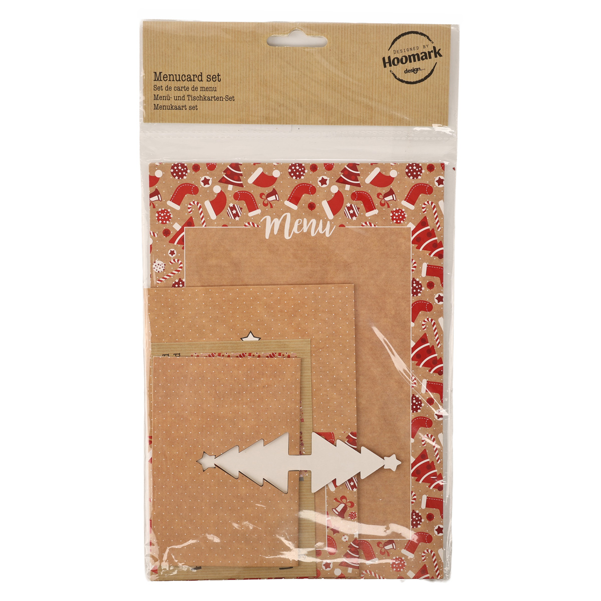 Набір карт-меню "Seasons Greetings -Kraft" (12 шт.), AC-06127-MC