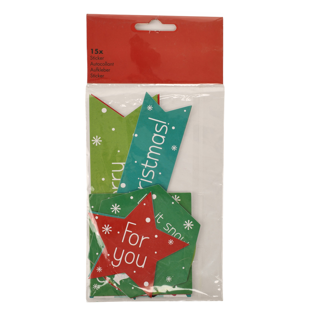 Набір стікерів великих дитячих "Carnival Christmas - Йеті" (15 шт.), LB-06892