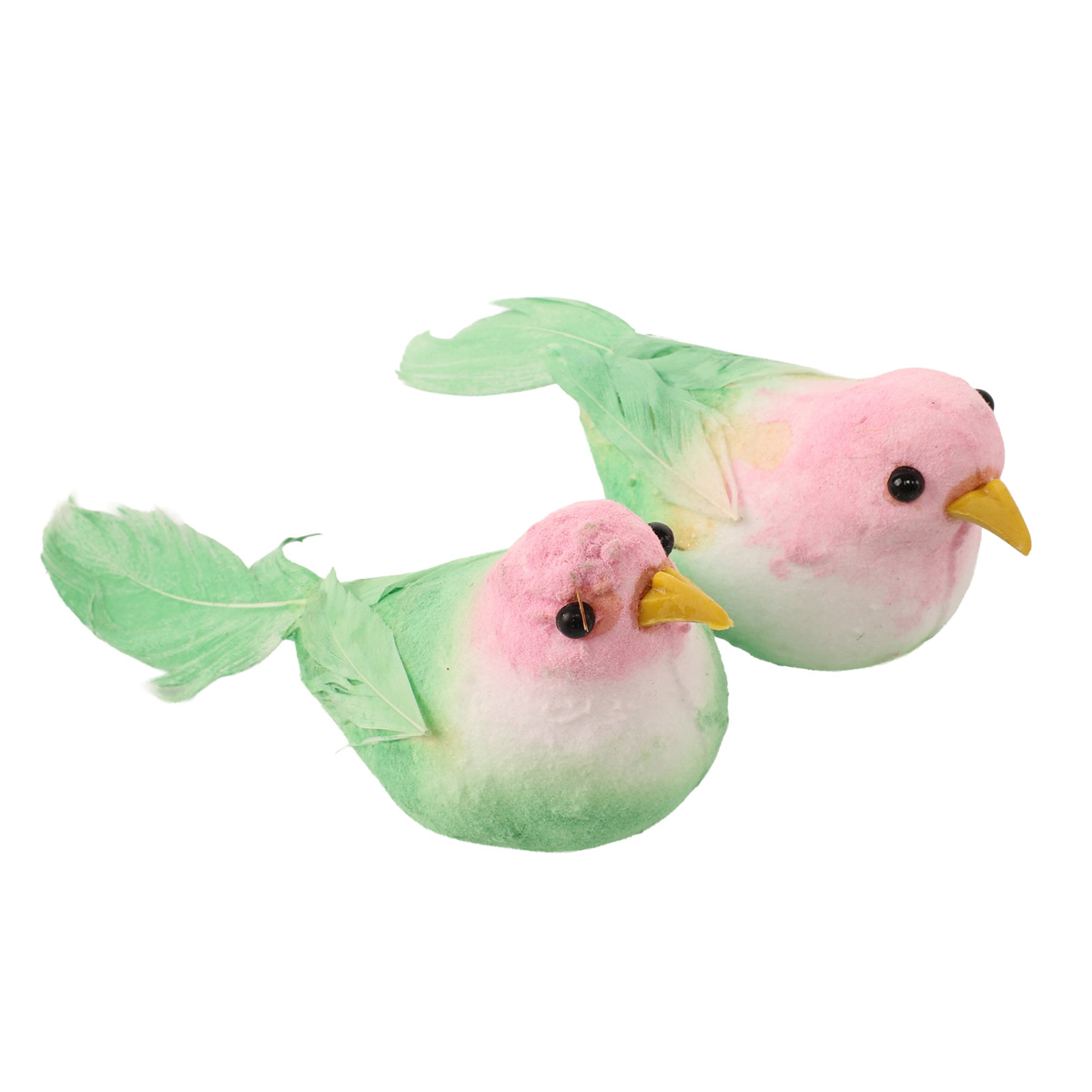 Набор декоративный пасхальный "Птичка на клипсе" 5 см, 2 шт. (4 цв. в ассорт.), 765028260 1